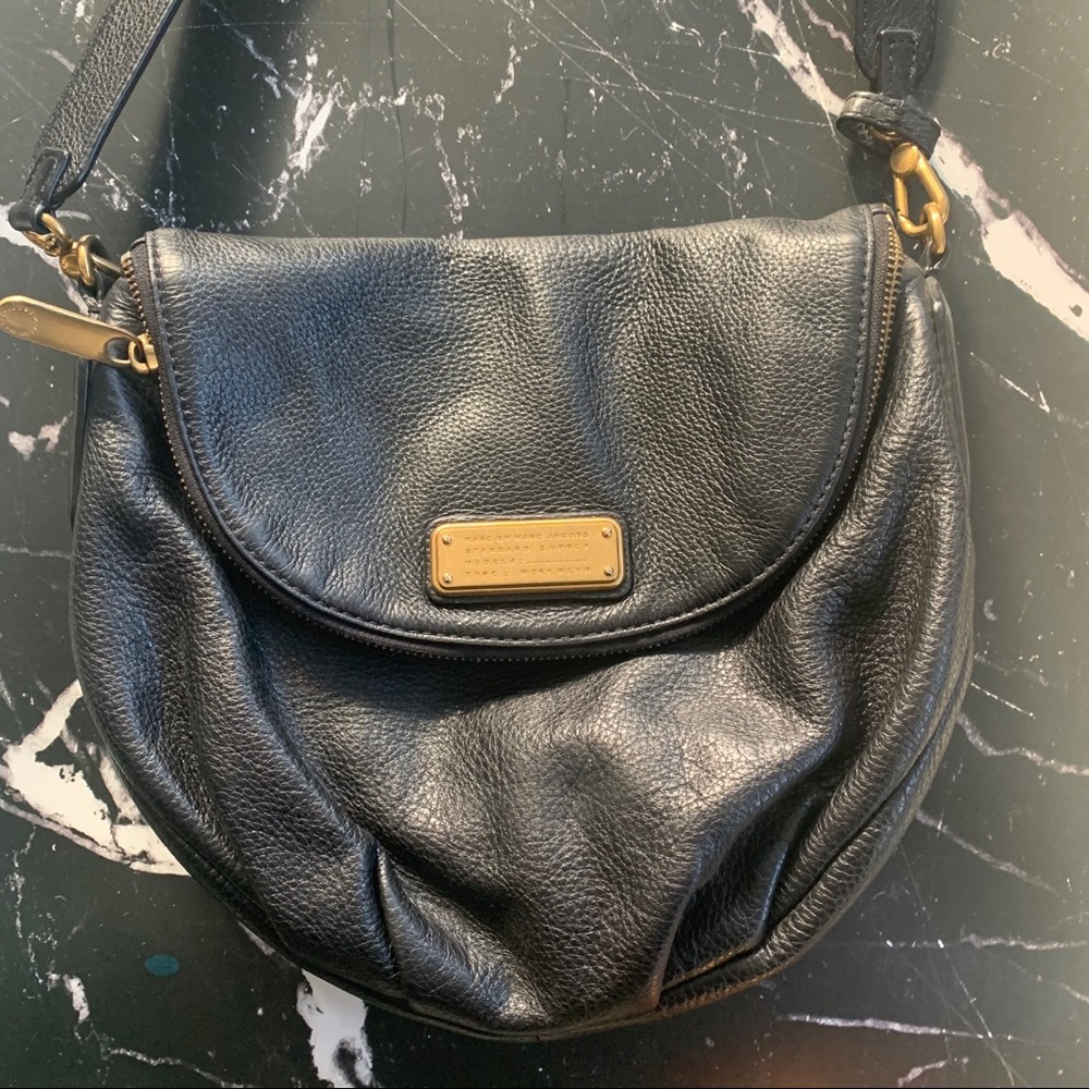 Marc Jacobs Cross Body Black Leather Bag